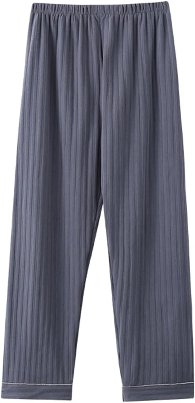 Womens Comfy Stretch Wide Leg Lounge Casual Pants Cotton Lightweight Pajamas Bottoms Soft Elastic Waist Sleep Pants