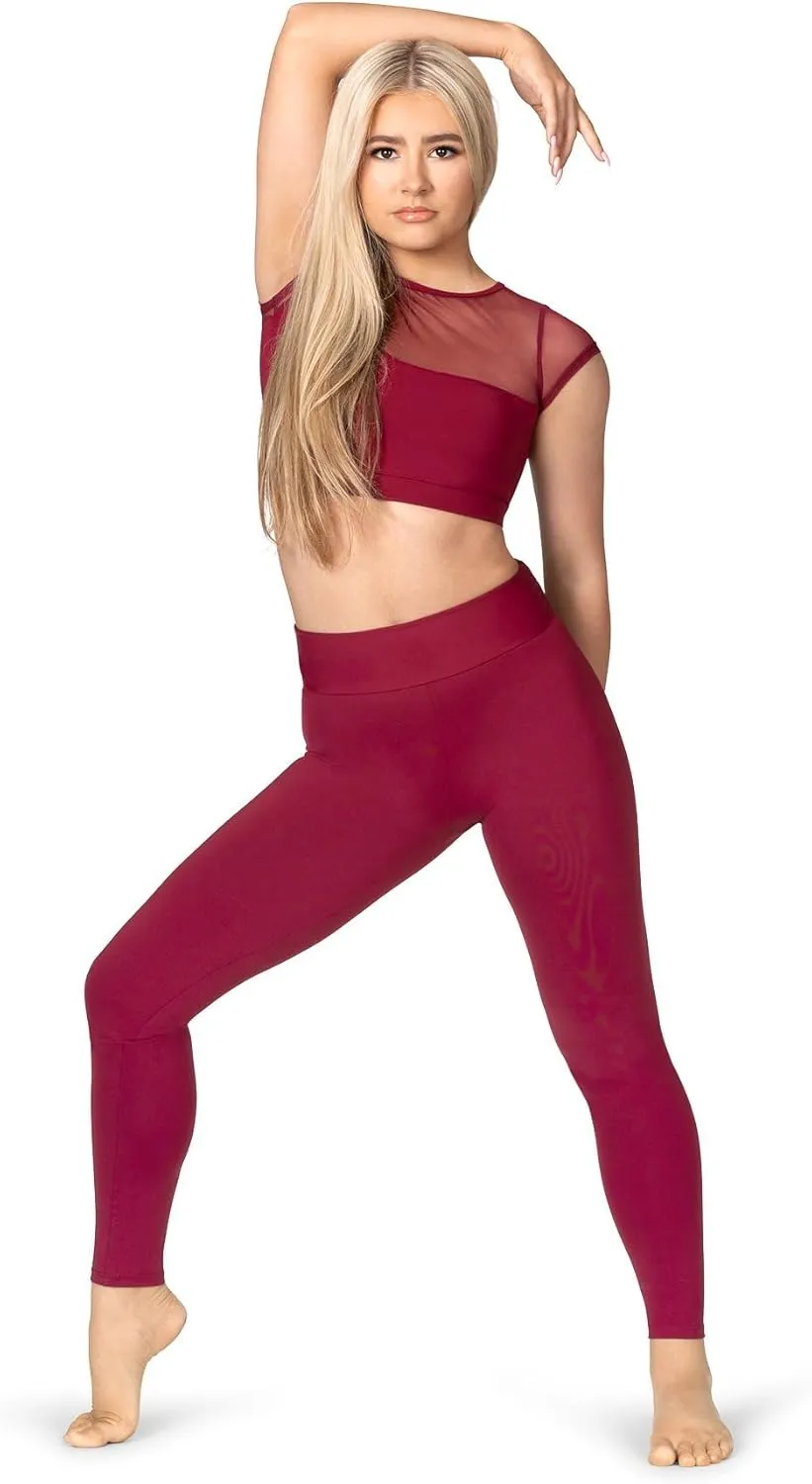 Womens Compression High Waist Dance Leggings
