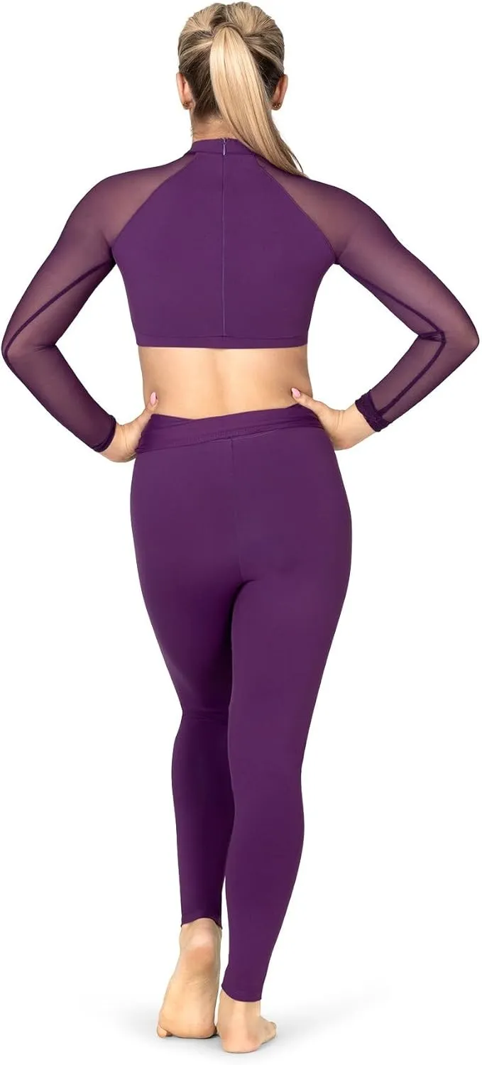 Womens Compression High Waist Dance Leggings
