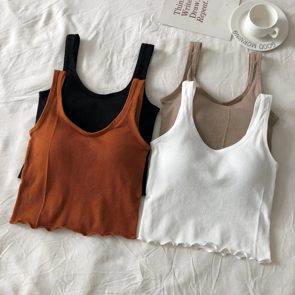 Women's Cotton Underwear Autumn Fashion Sports Tank Top