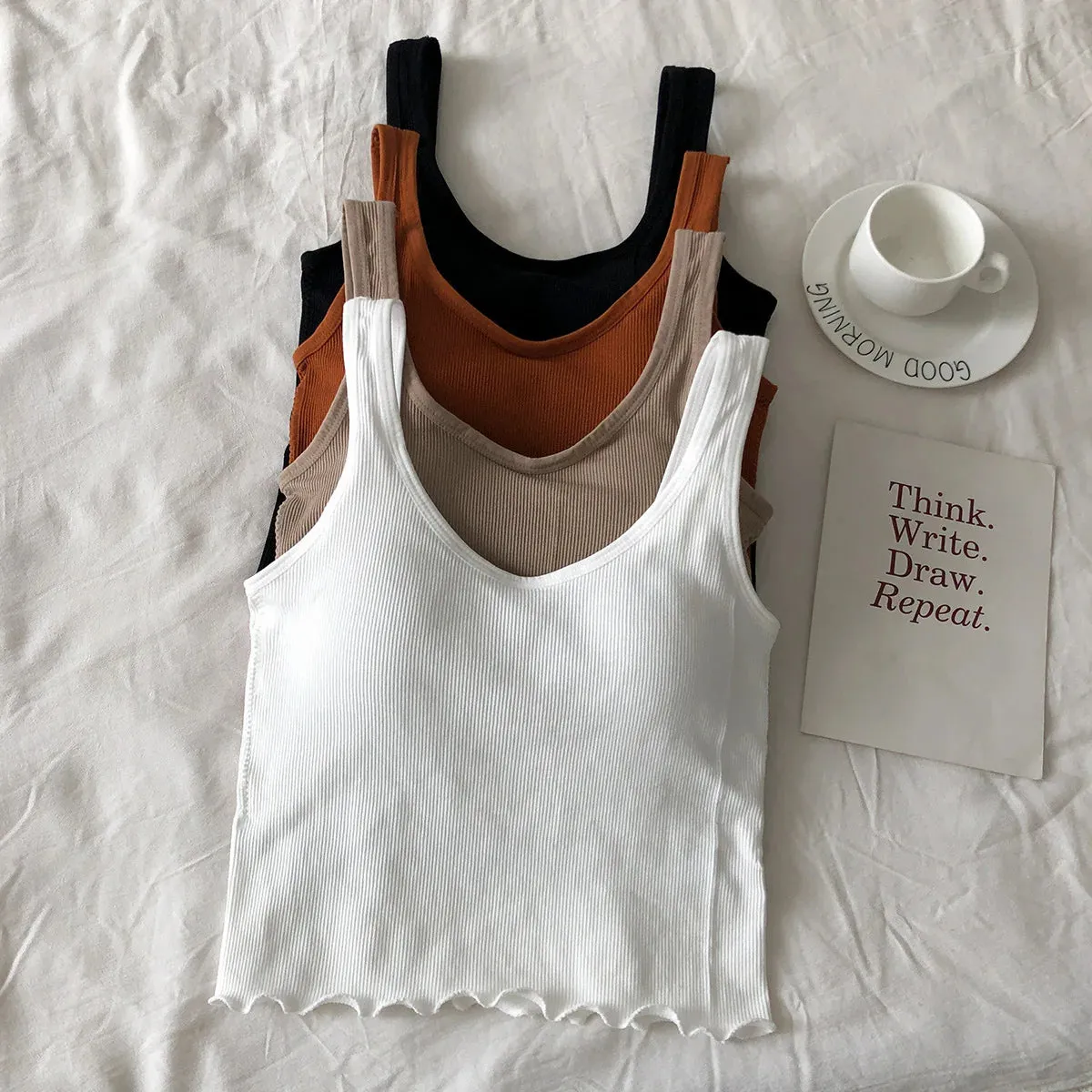Women's Cotton Underwear Autumn Fashion Sports Tank Top