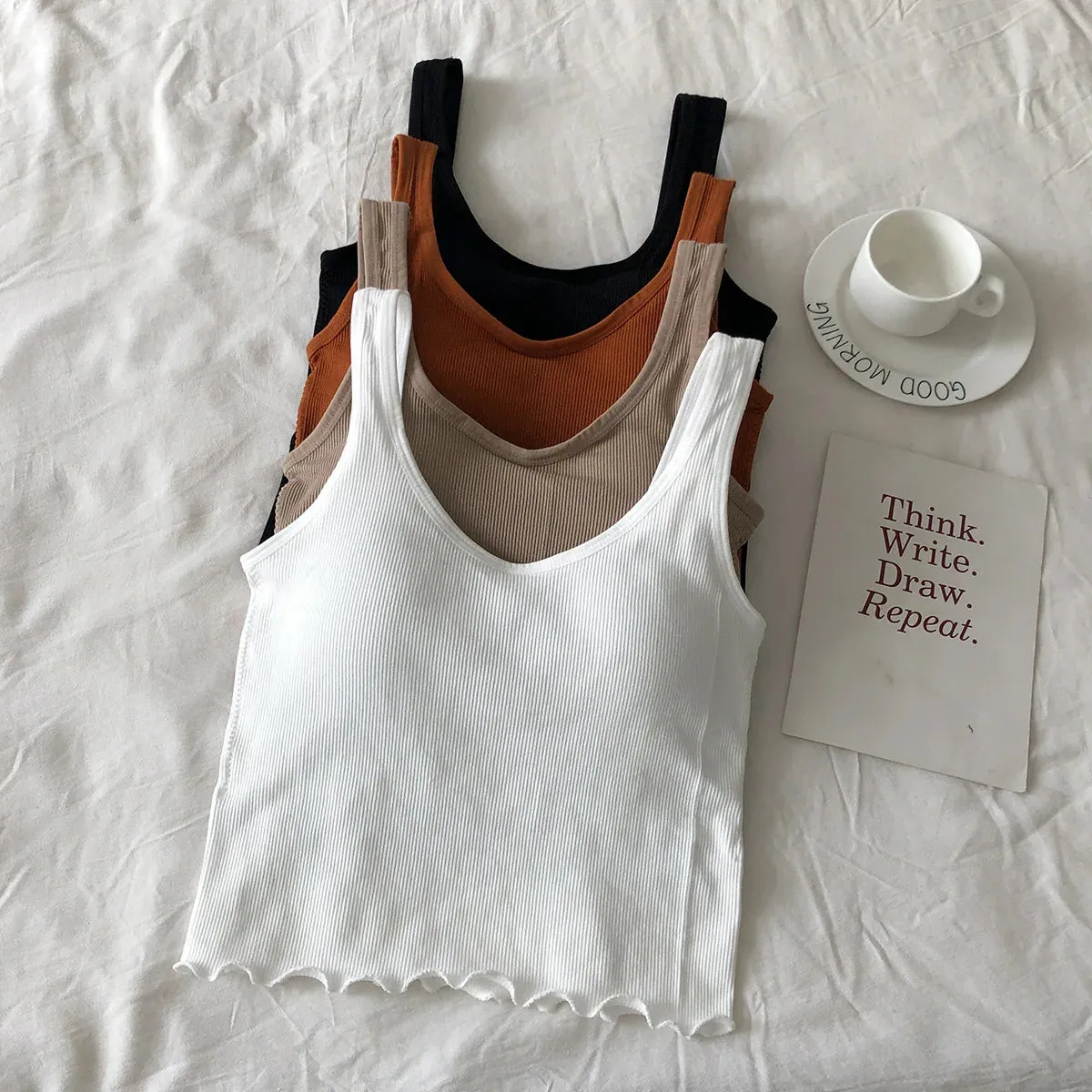 Women's Cotton Underwear Autumn Fashion Sports Tank Top