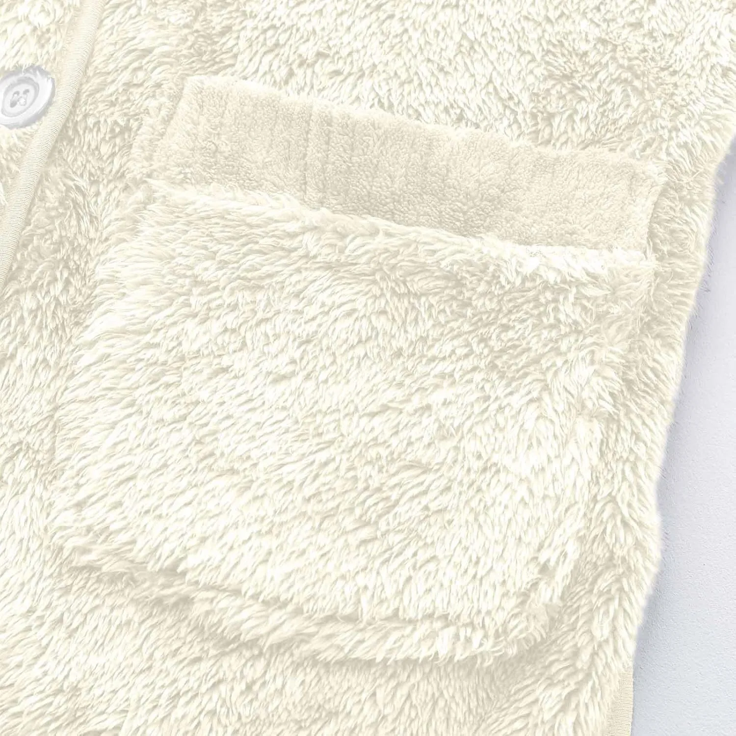 Womens Cute Fleece Pajama Set with Scarf Neck Warmer Soft Warm Button Down Pjs Fluffy Sleepwear Plush Lounge 2 Piece
