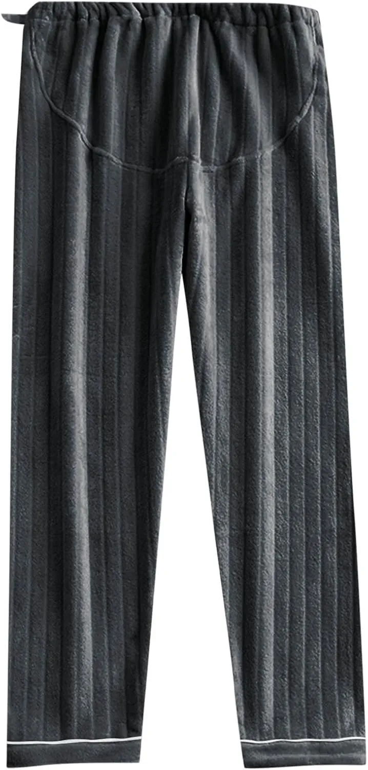 Women's Flannel Fuzzy Pajama Pants Comfy Warm Fleece Pajamas Lounge Long Pants Sleepwear Home Pants with Pockets