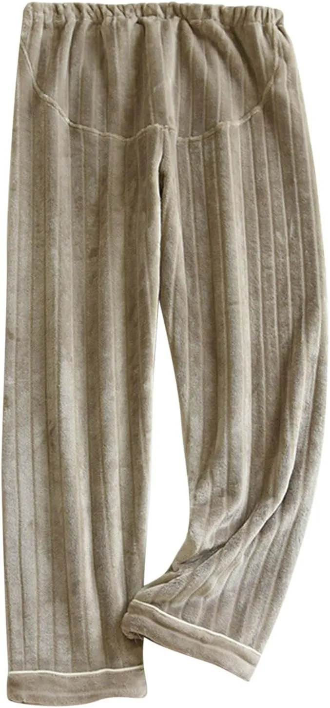 Women's Flannel Fuzzy Pajama Pants Comfy Warm Fleece Pajamas Lounge Long Pants Sleepwear Home Pants with Pockets