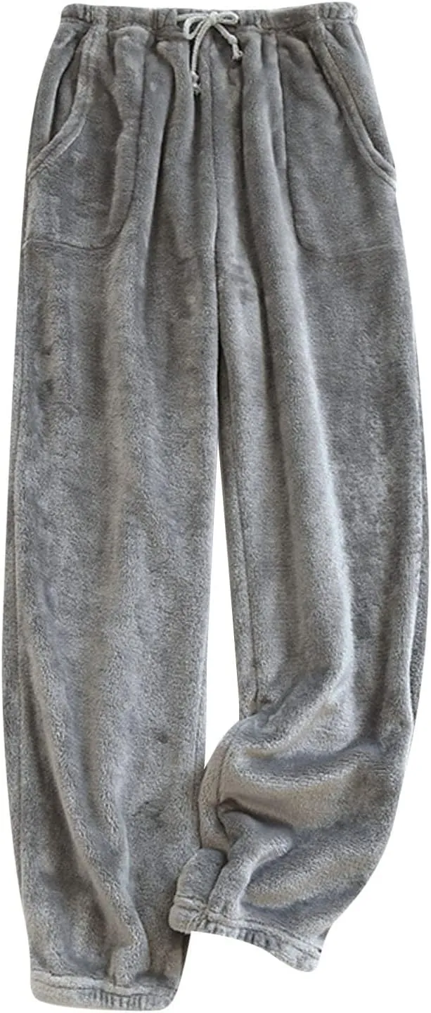 Women's Fleece Pants Yoga Velour Pants Jogger Comfy Pajama Lounge Sweatpants Flannel Fleece Lounge Pants