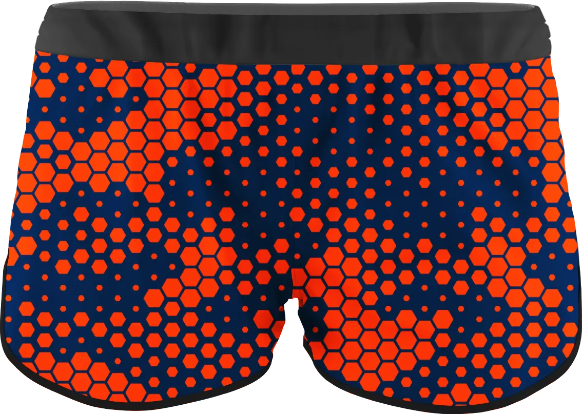 Women's Hexagon Printed Running Shorts