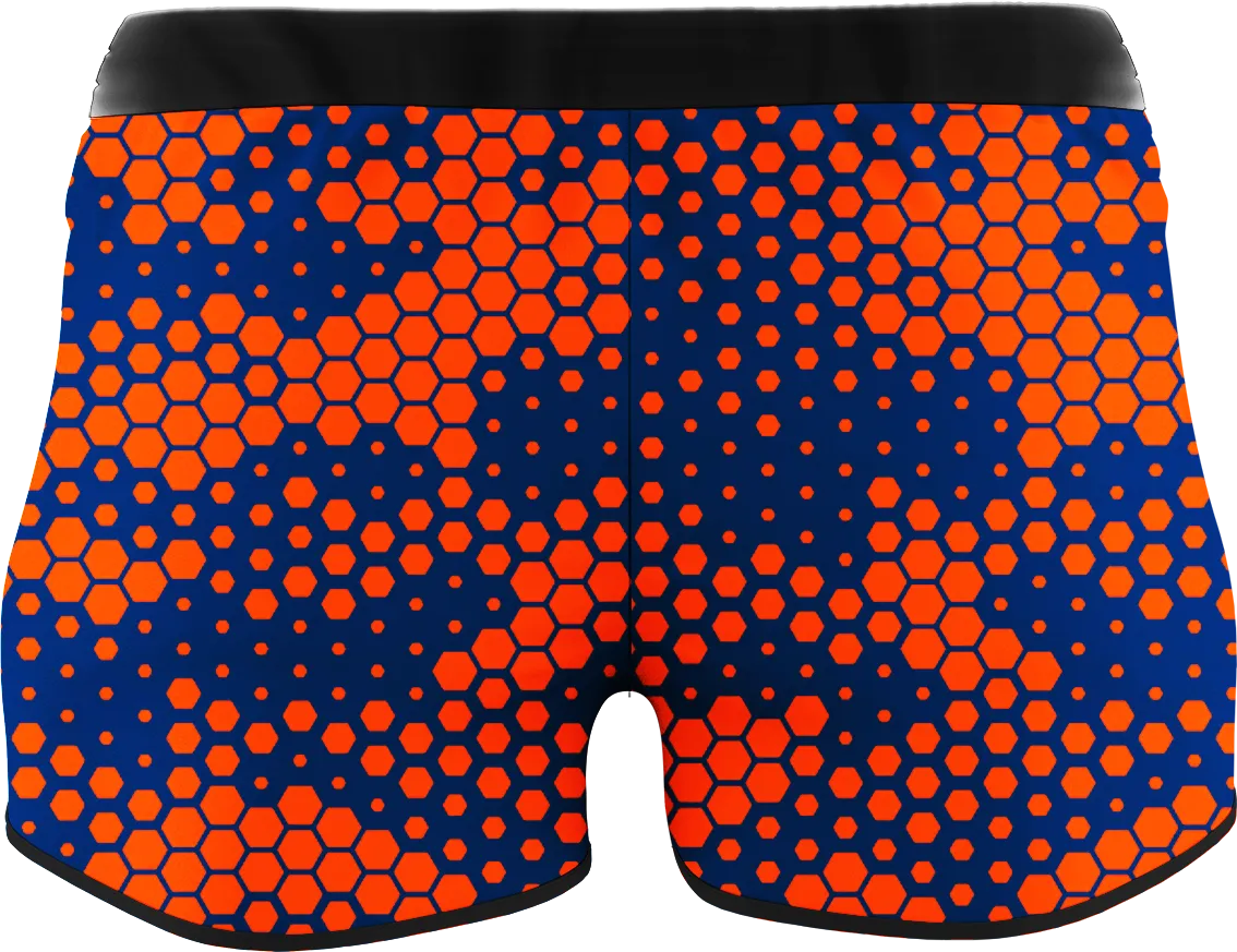 Women's Hexagon Printed Running Shorts