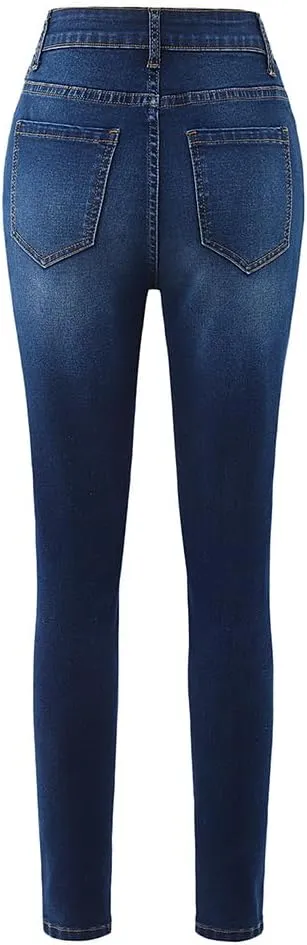 Women's High Waisted Stretchy Skinny Shaping Calf Jeans