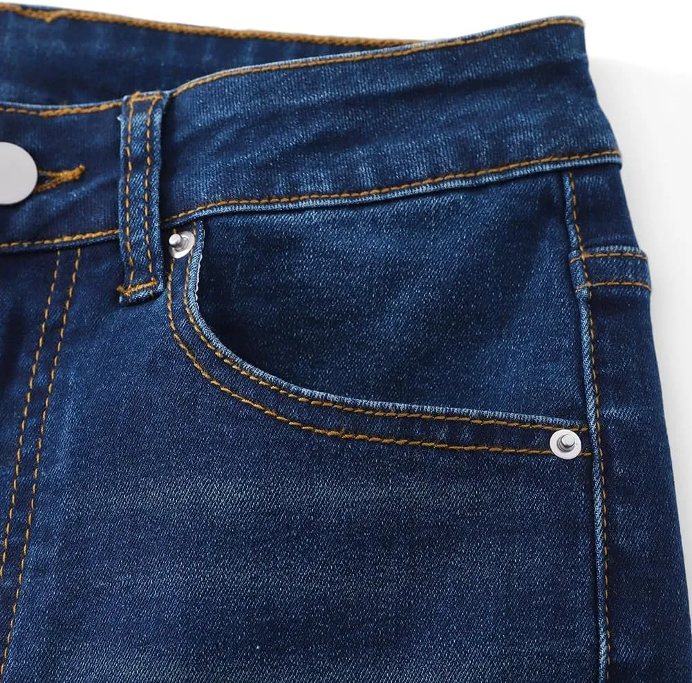 Women's High Waisted Stretchy Skinny Shaping Calf Jeans