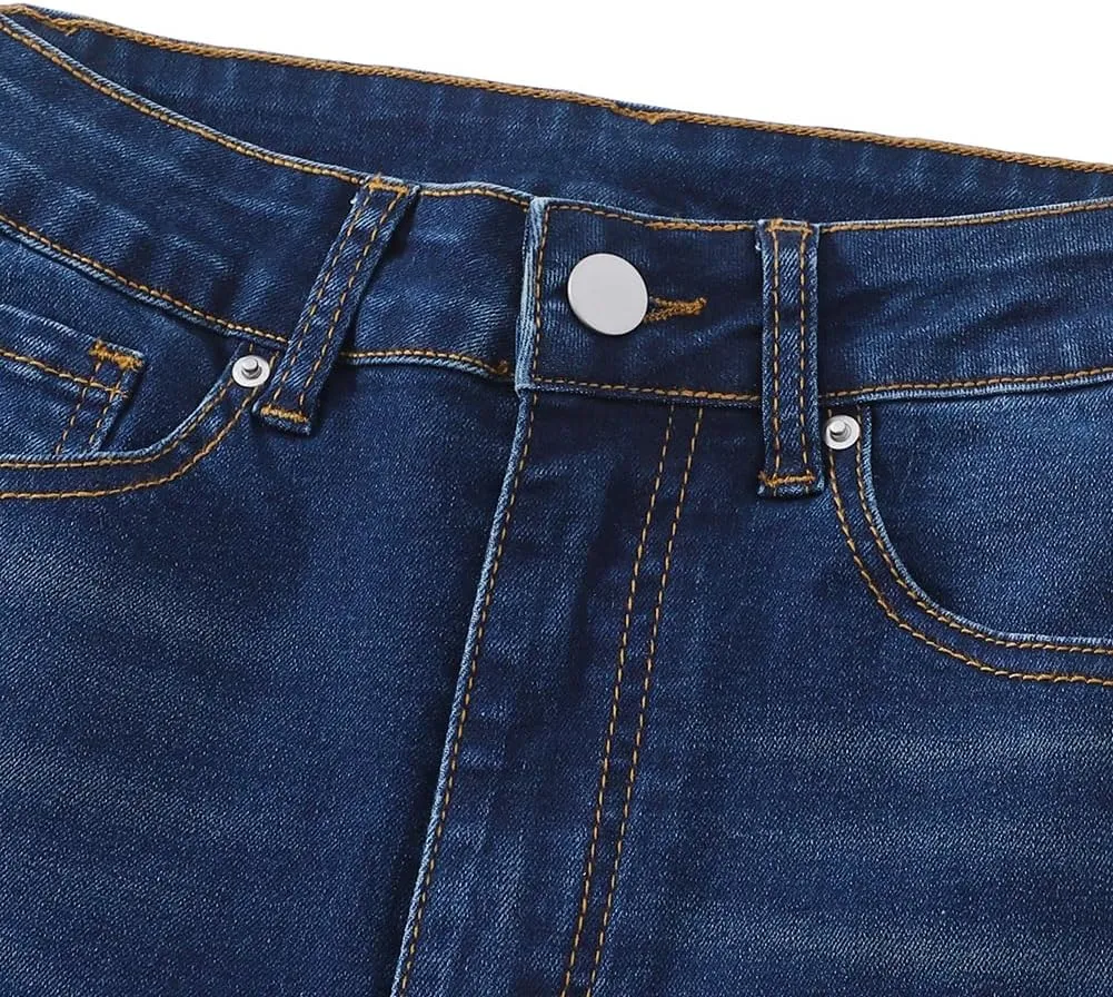 Women's High Waisted Stretchy Skinny Shaping Calf Jeans