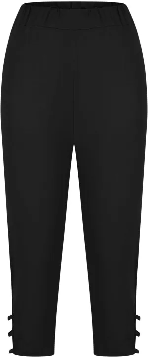 Womens Leggings with Pocket Length Capri Leggings Summer Cropped Pants Casual Solid Comfy Capris Womens Leggings