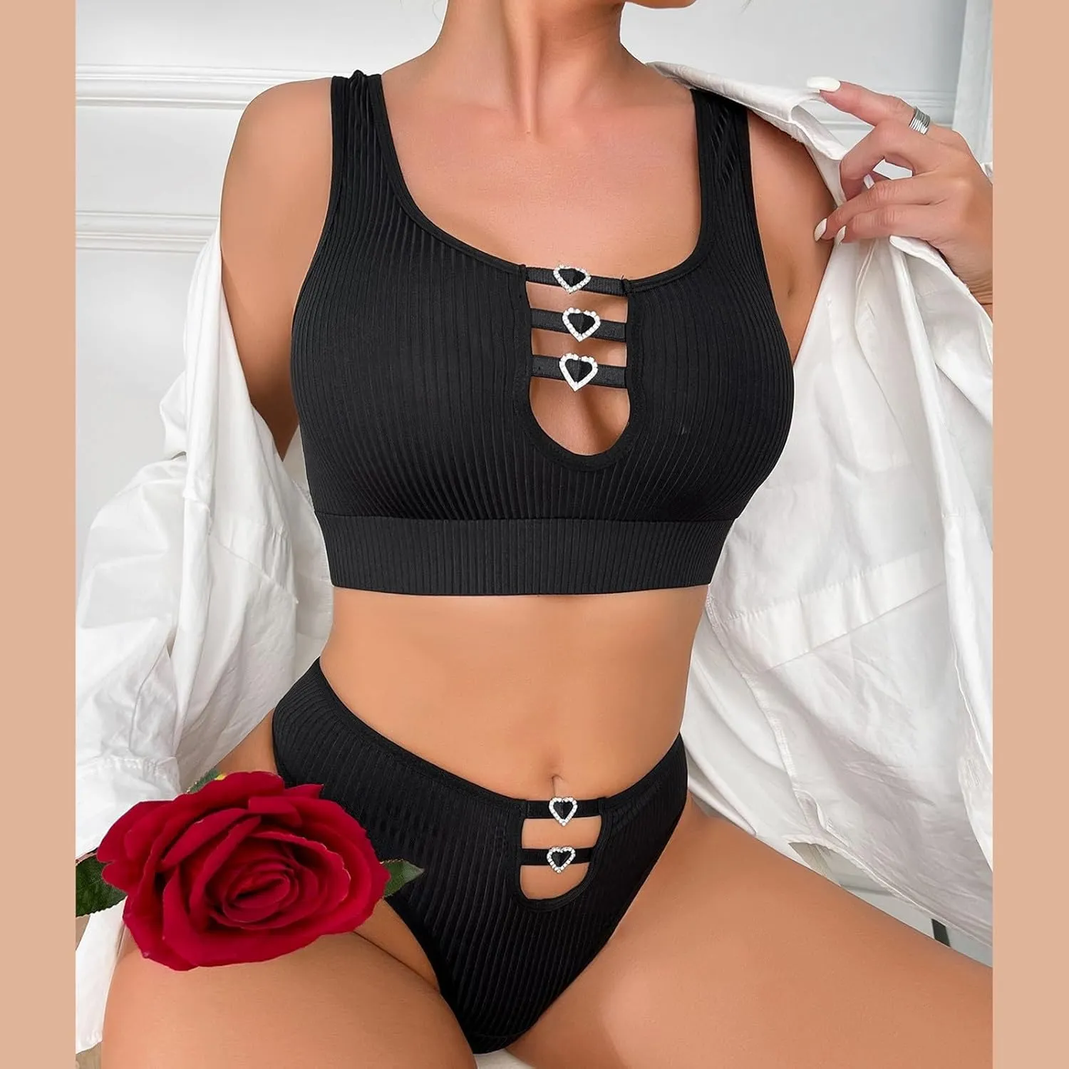 Women's Lingerie Underwear Strap Lingerie Ladies Crochet Lace Sexy Lingerie Body Suits Women Lingerie Set Lace