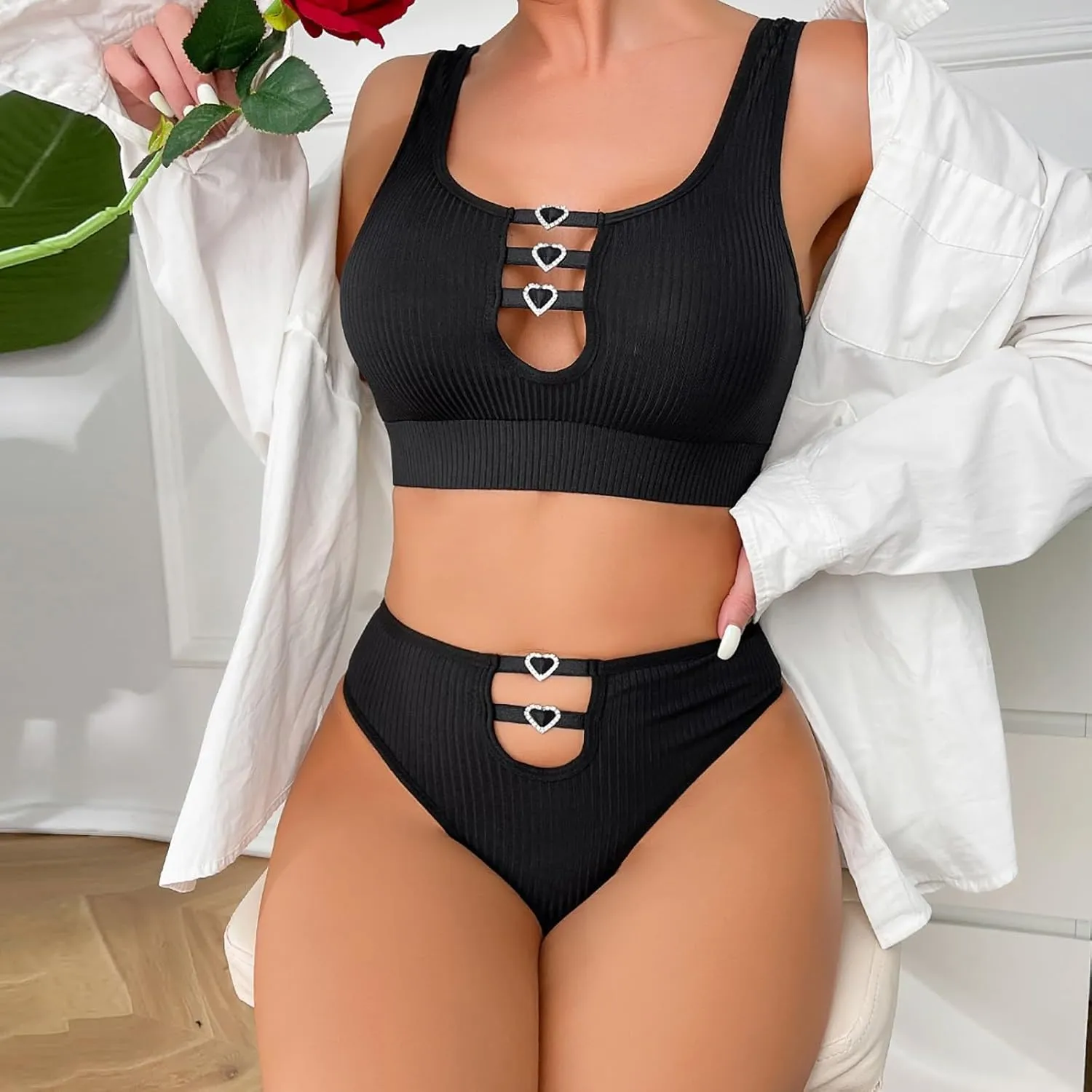 Women's Lingerie Underwear Strap Lingerie Ladies Crochet Lace Sexy Lingerie Body Suits Women Lingerie Set Lace