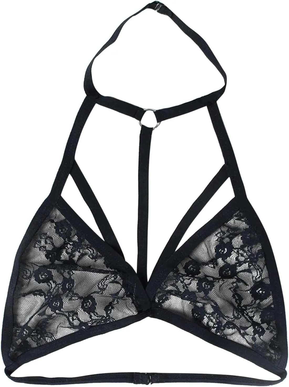 Womens Lingeries 2023 Women's Neck Lace Hollow Out Back Lace Bra Deep V Scalloped Strappy Bralette
