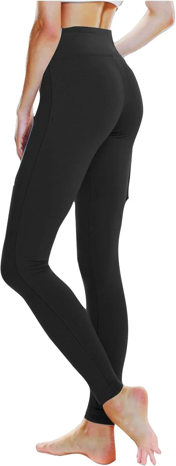 Womens Long Leggings, Plus Size Leggings with Pockets,Ankle Pants for Women,Women Leggings with Pocket