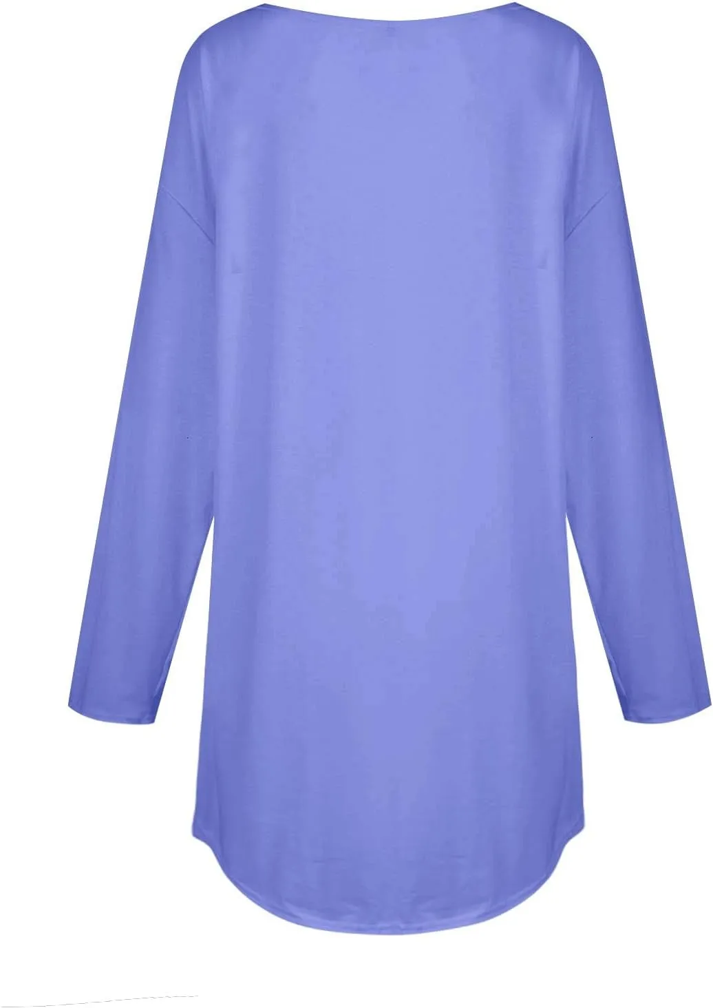 Women's Long Sleeve T-Shirts Round Neck Solid Shirt Fall Y2k Sweatshirts Loose Fit Vintage Pullover Comfy Tunic Tops