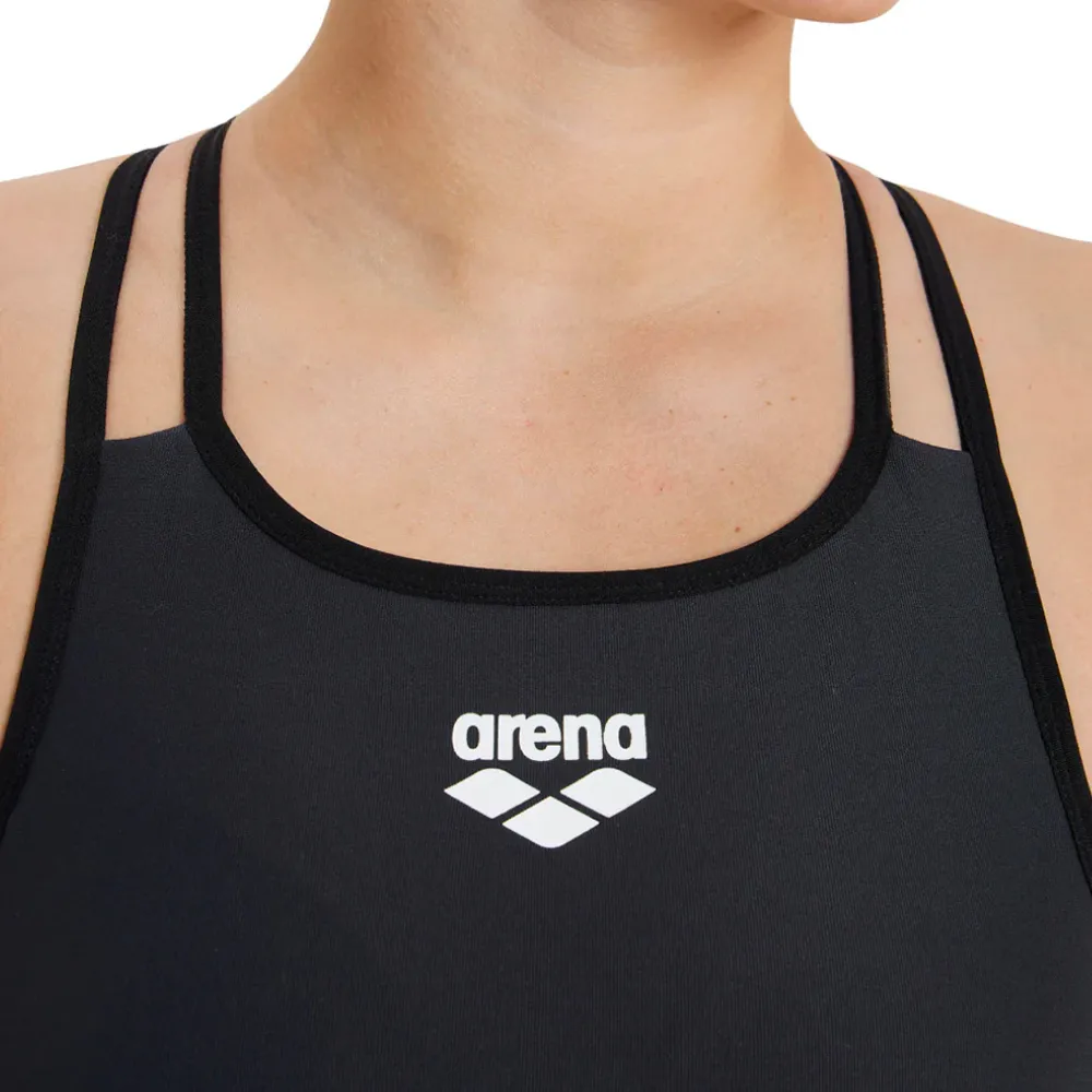 WOMEN'S MESH BACK BRA TOP - BLACK/BLACK