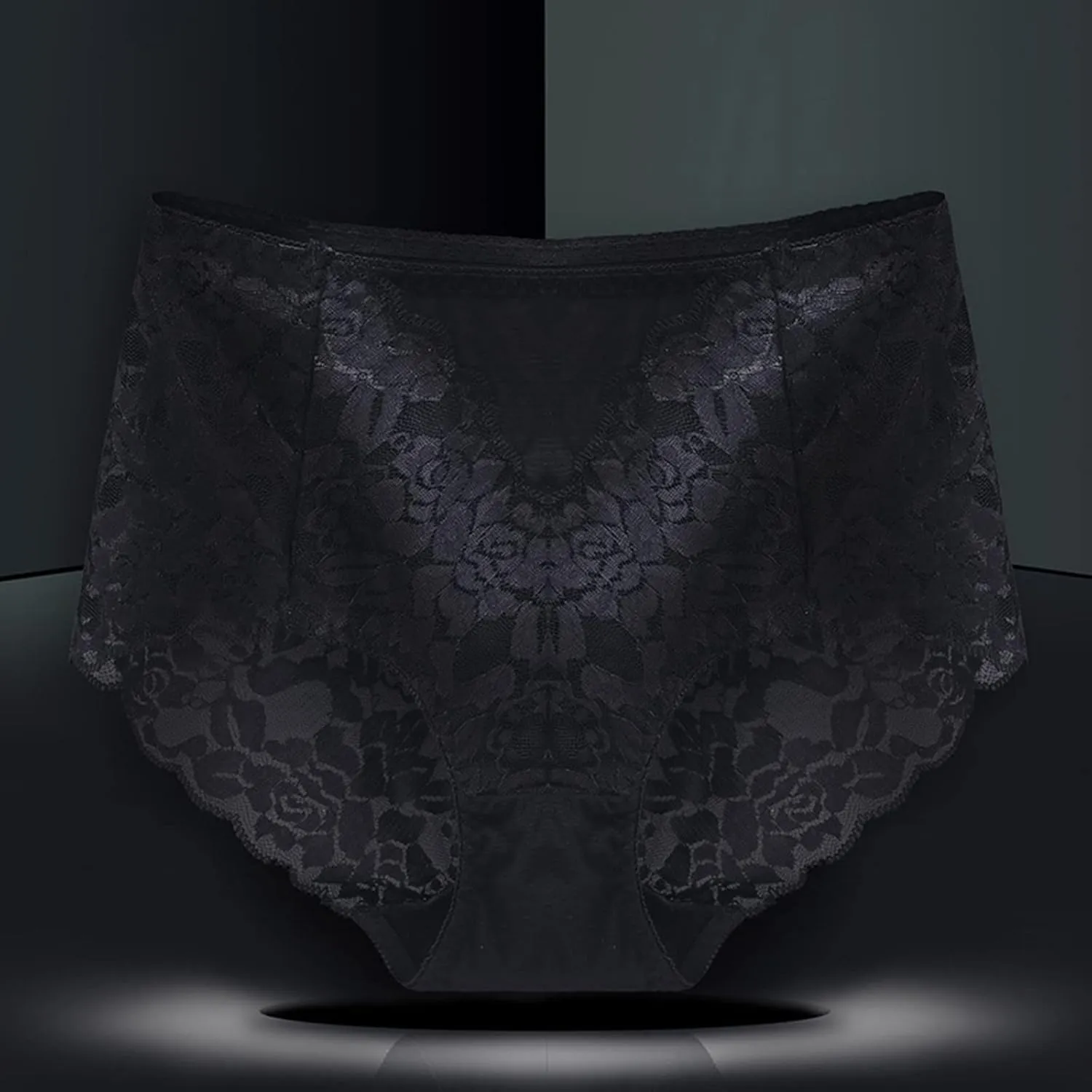 Women's Mid High Waist Sexy Lace Panties Seamless Brief Briefs Panties for Women