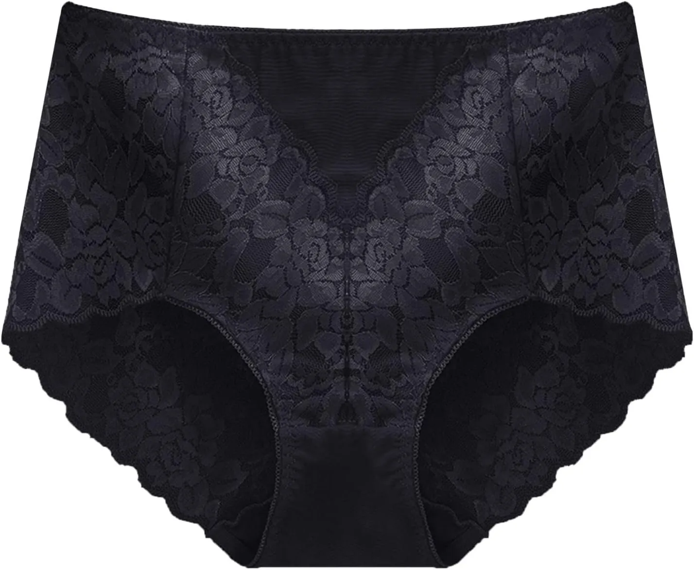 Women's Mid High Waist Sexy Lace Panties Seamless Brief Briefs Panties for Women