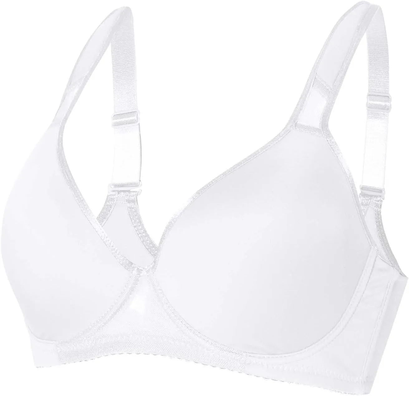 Women's Originals Triangle Bralettes, Breathable Stretch Cotton Bras Women's T-Shirt Bra Breathable Wireless Bra