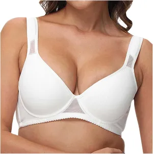 Women's Originals Triangle Bralettes, Breathable Stretch Cotton Bras Women's T-Shirt Bra Breathable Wireless Bra