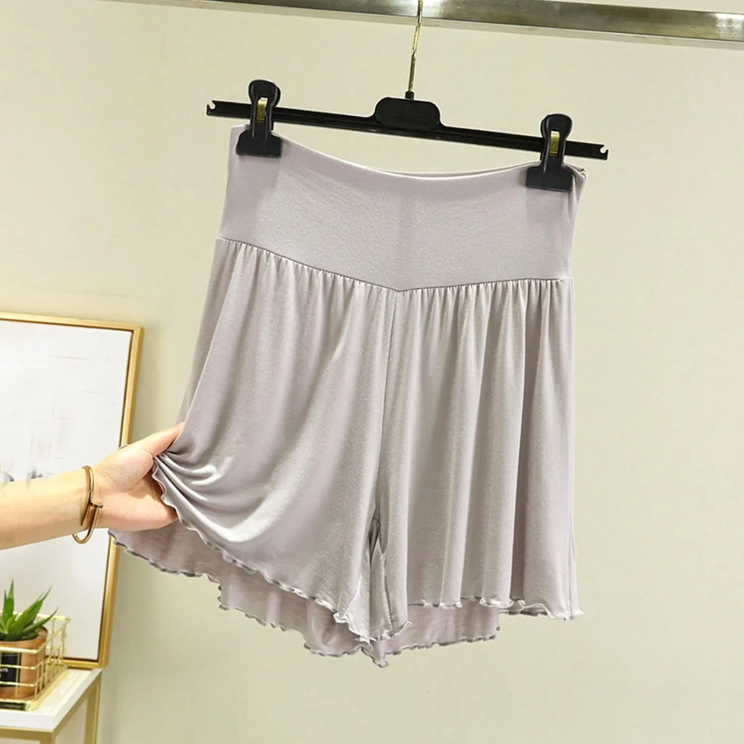 Womens Pajama Shorts Comfy Elastic Waist Lightweight Breathable Sleep Shorts Modal Cotton Soft Lounge Pj Bottoms
