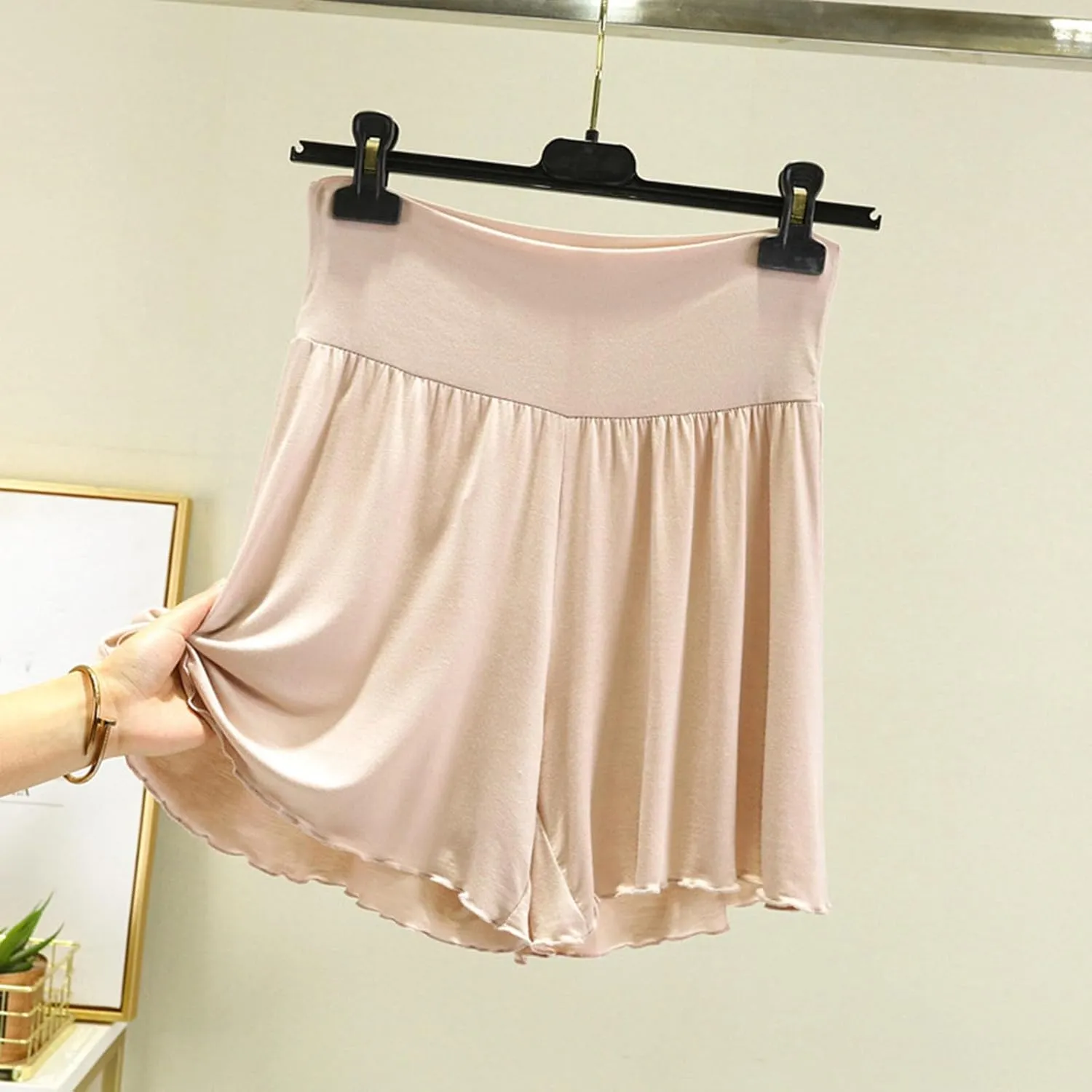 Womens Pajama Shorts Comfy Elastic Waist Lightweight Breathable Sleep Shorts Modal Cotton Soft Lounge Pj Bottoms