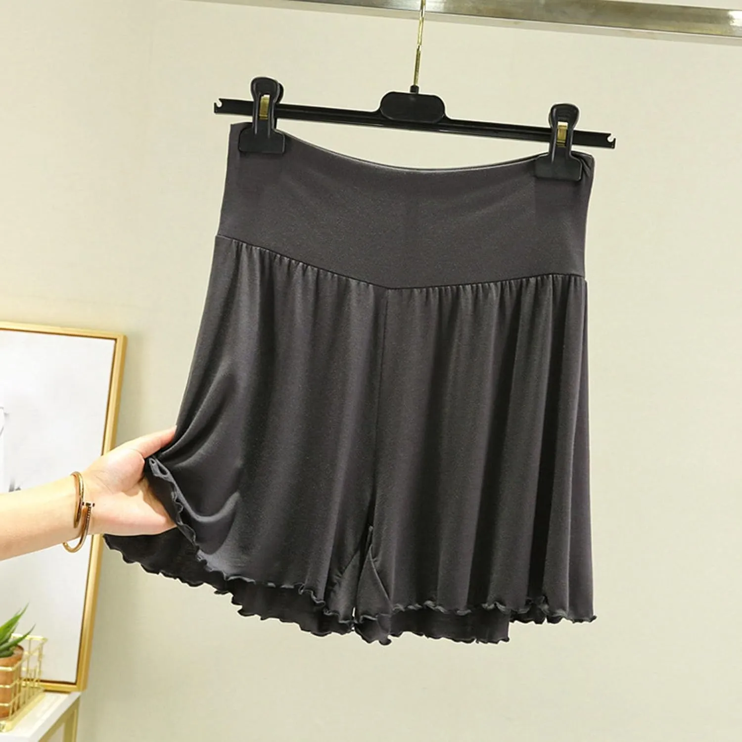 Womens Pajama Shorts Comfy Elastic Waist Lightweight Breathable Sleep Shorts Modal Cotton Soft Lounge Pj Bottoms