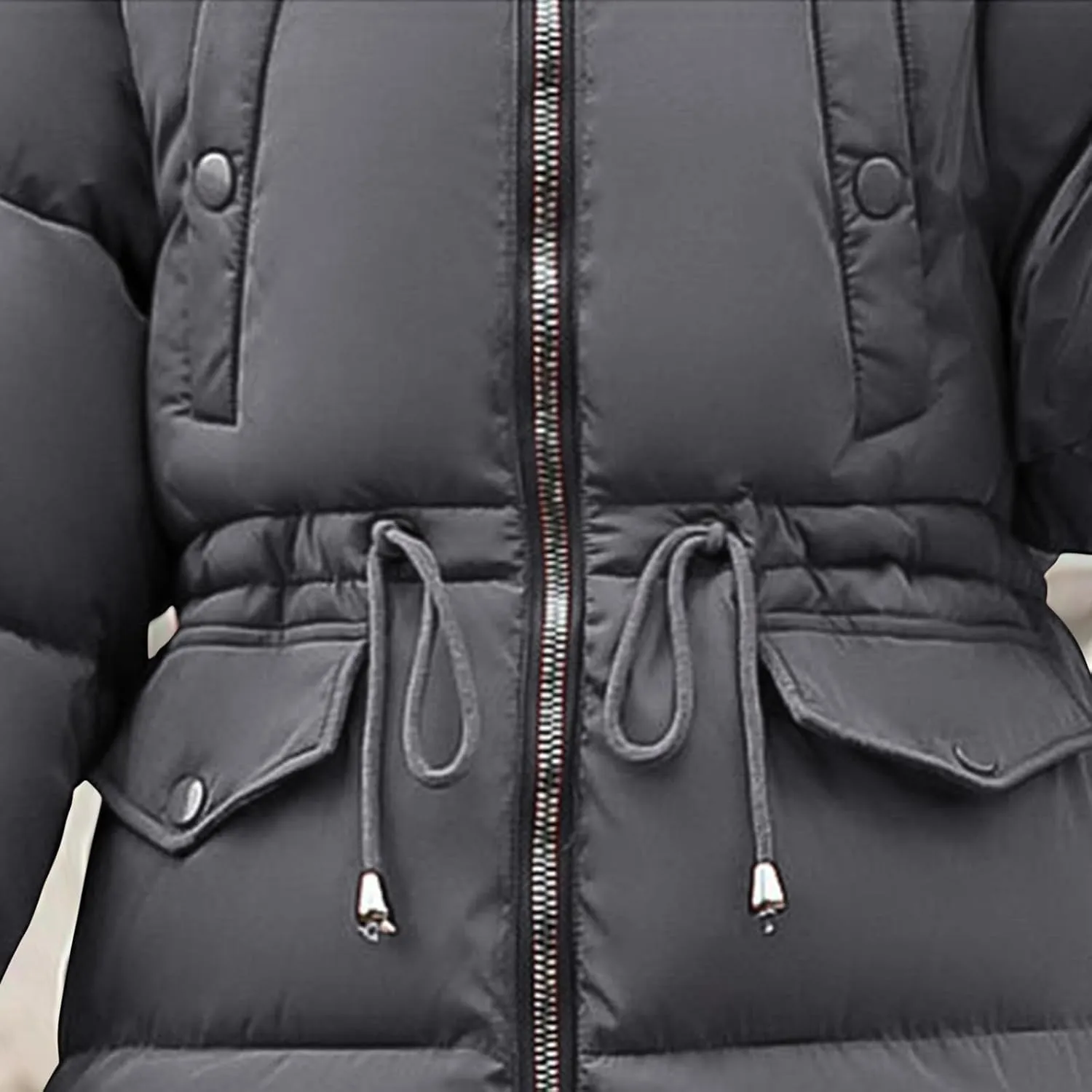 Womens Plus Size Winter Coats Faux Fur Hooded Baggy Outerwear Puffer Jackets Lightweight Quilted Down Jacket Parkas