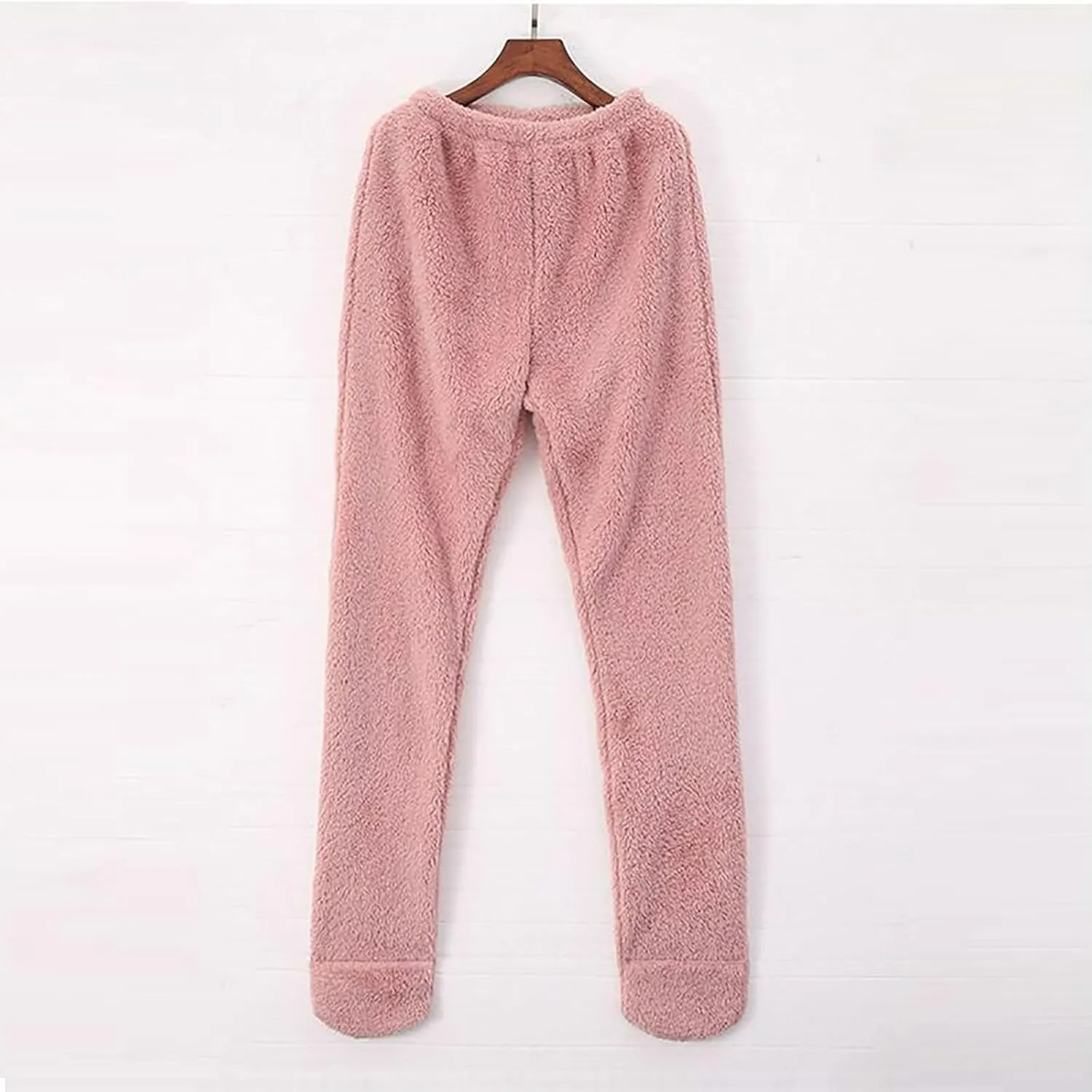 Women's Plush Fleece Footed Pajama Pants - Comfy Soft Winter Lounge Trousers