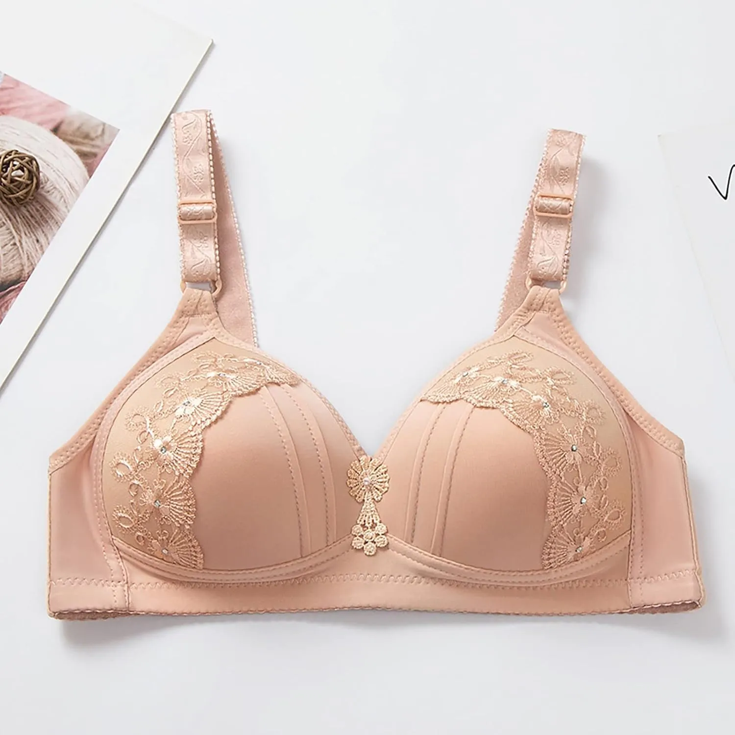 Women's Push Up Wireless Bras Support No Underwire Comfortable Bralette Full Coverage Breathable Everyday Bras