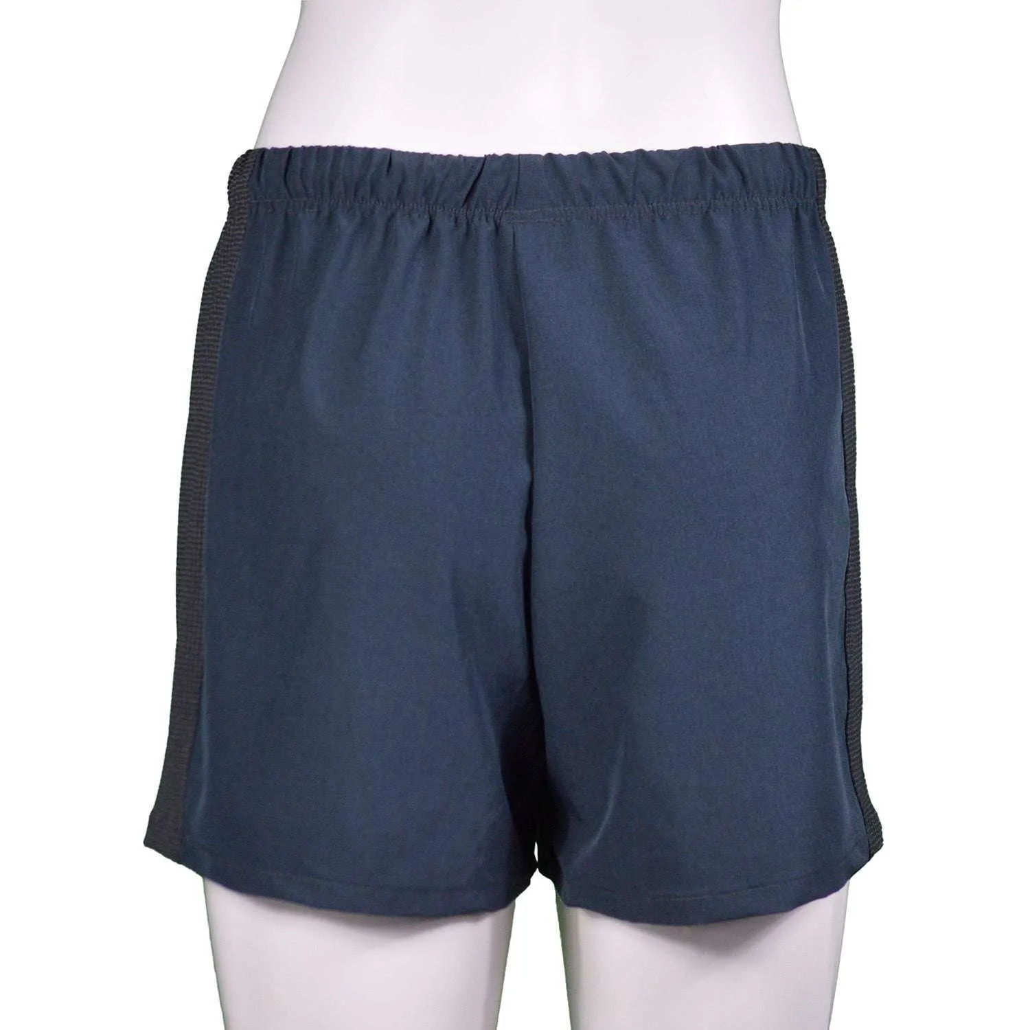 Women's Reflective Endeavor 3" Running Short in Heather Dark Cobalt/Black