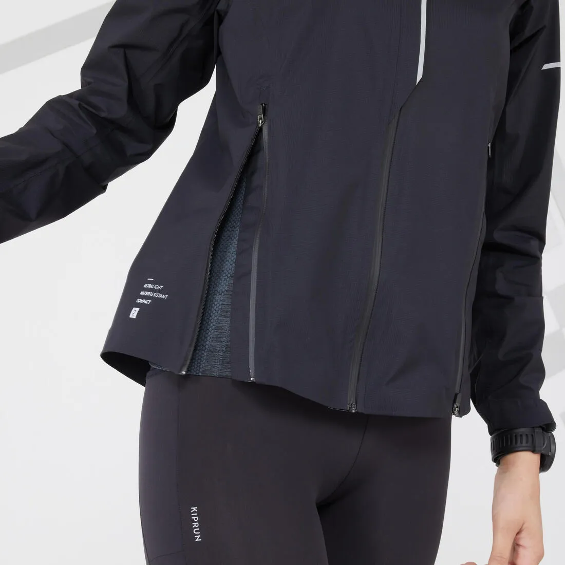 Women's Running Jacket - Weatherproof   Windproof - Black