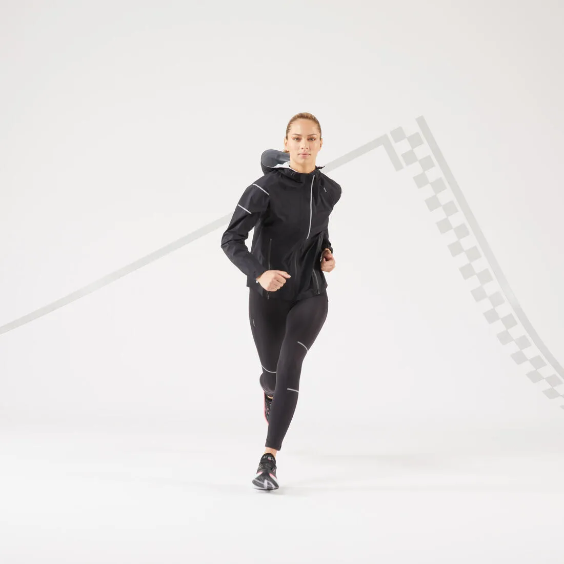 Women's Running Jacket - Weatherproof   Windproof - Black