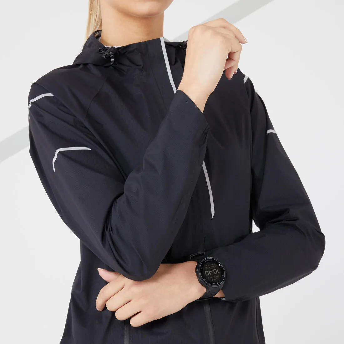 Women's Running Jacket - Weatherproof   Windproof - Black