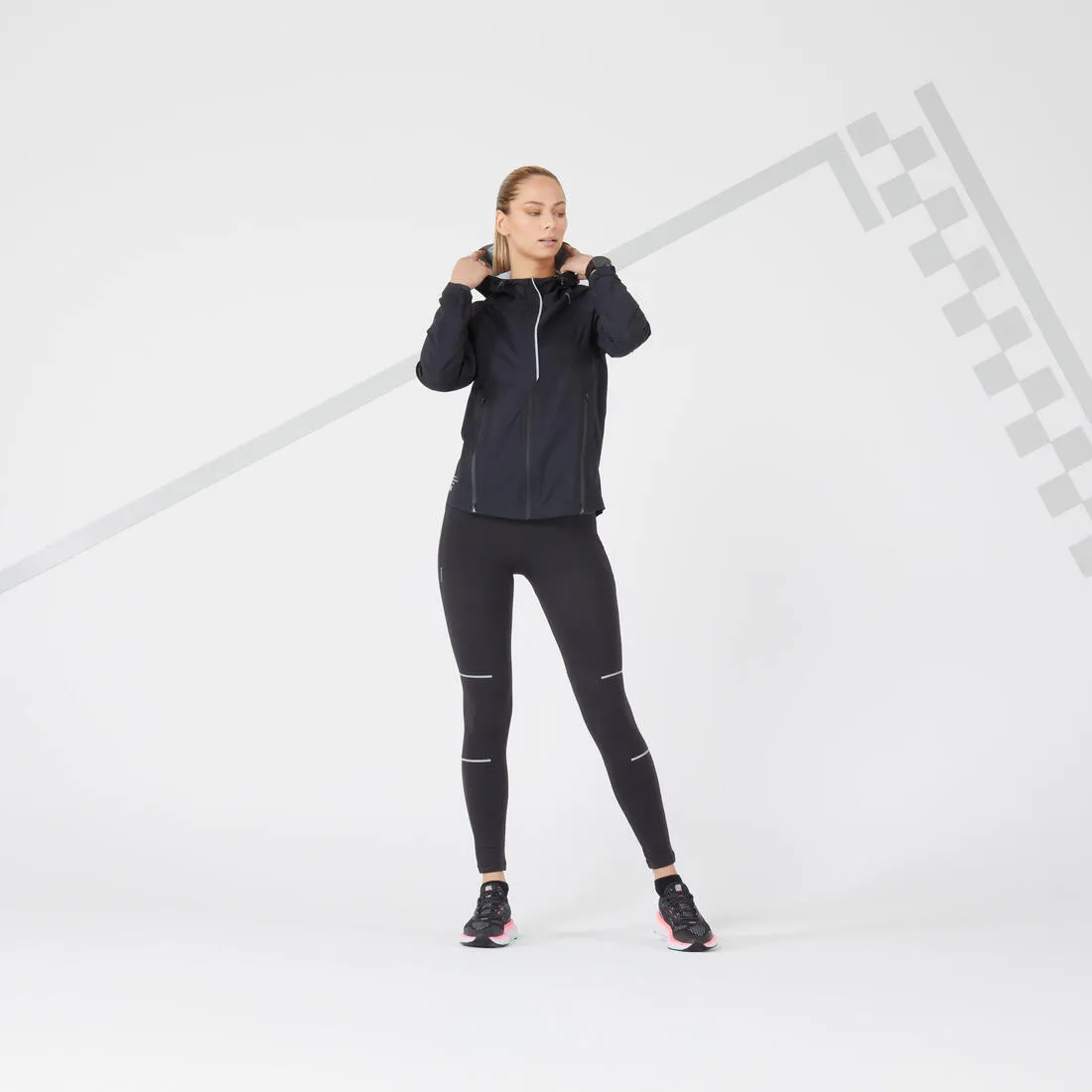 Women's Running Jacket - Weatherproof   Windproof - Black