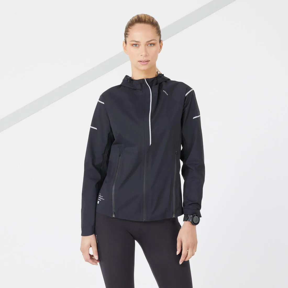Women's Running Jacket - Weatherproof   Windproof - Black