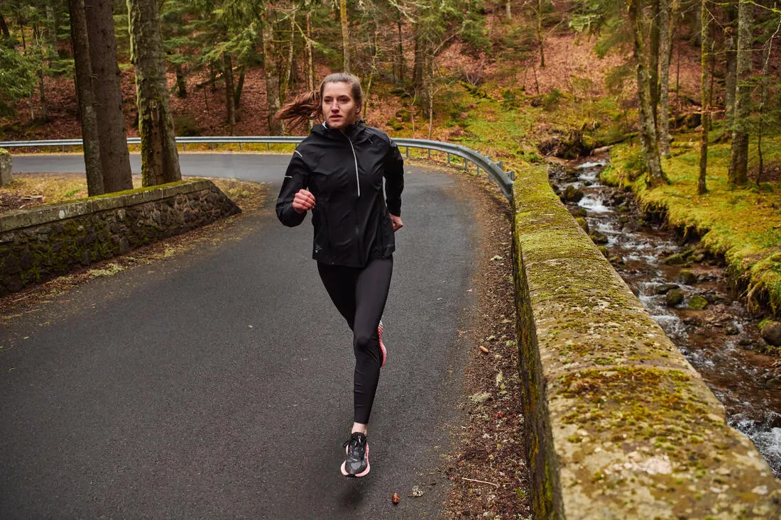 Women's Running Jacket - Weatherproof   Windproof - Black