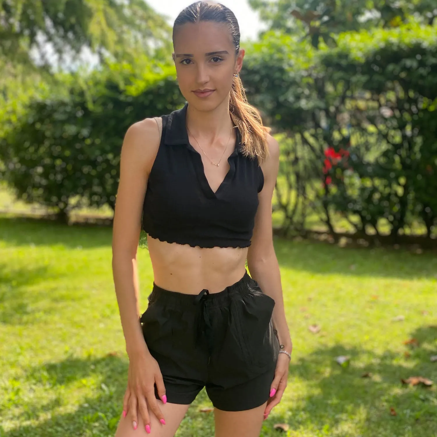 Women's Running Shorts Gym Workout Quick Dry Relaxed Fit Casual Shorts with 2 Pockets