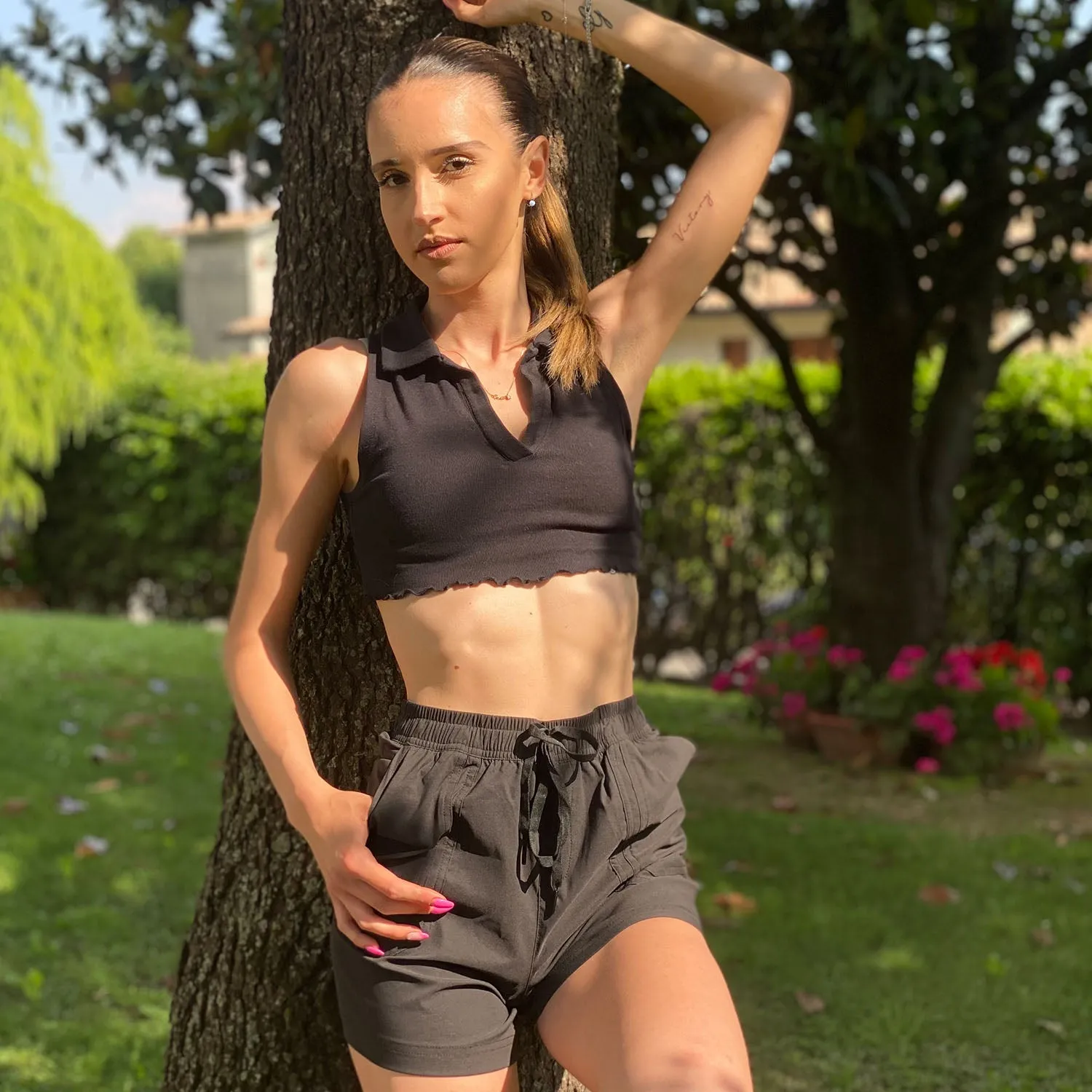 Women's Running Shorts Gym Workout Quick Dry Relaxed Fit Casual Shorts with 2 Pockets