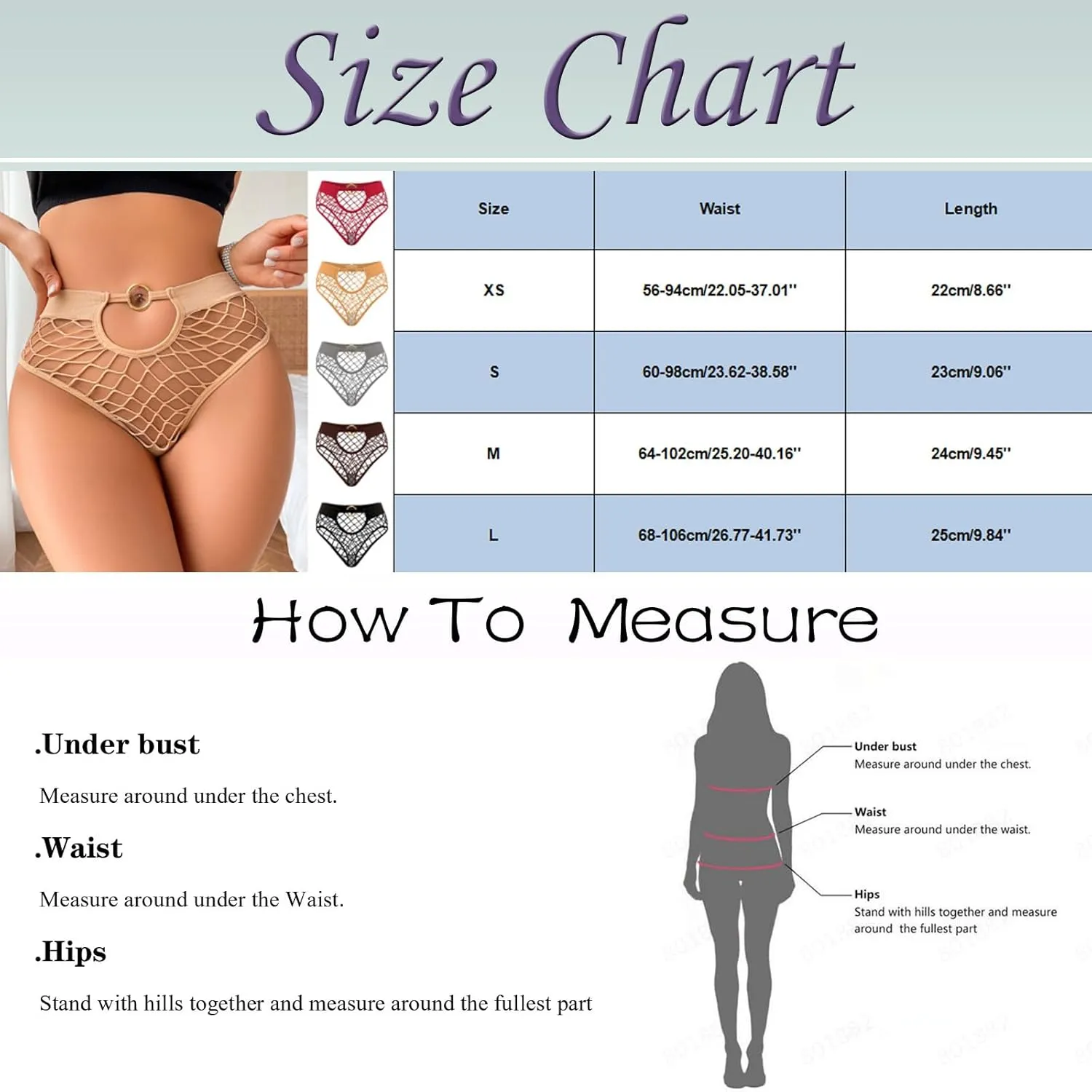 Women's Seamless Hollow Out Fishnet Panties Mid Waist Sexy Breathable Underwear With Snap Lingerie Chemise for