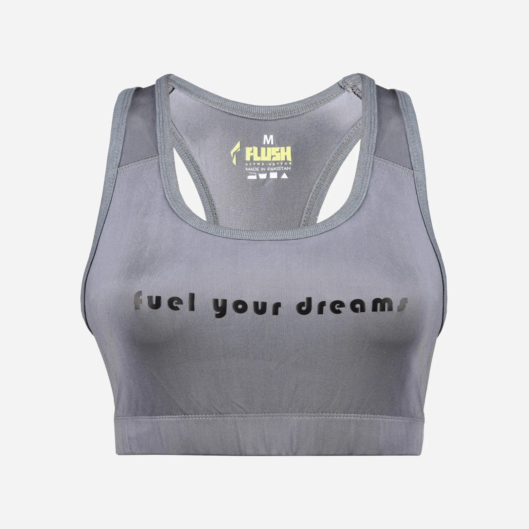 Women's Seamless Sports Bra, Support for Yoga Gym - Grey
