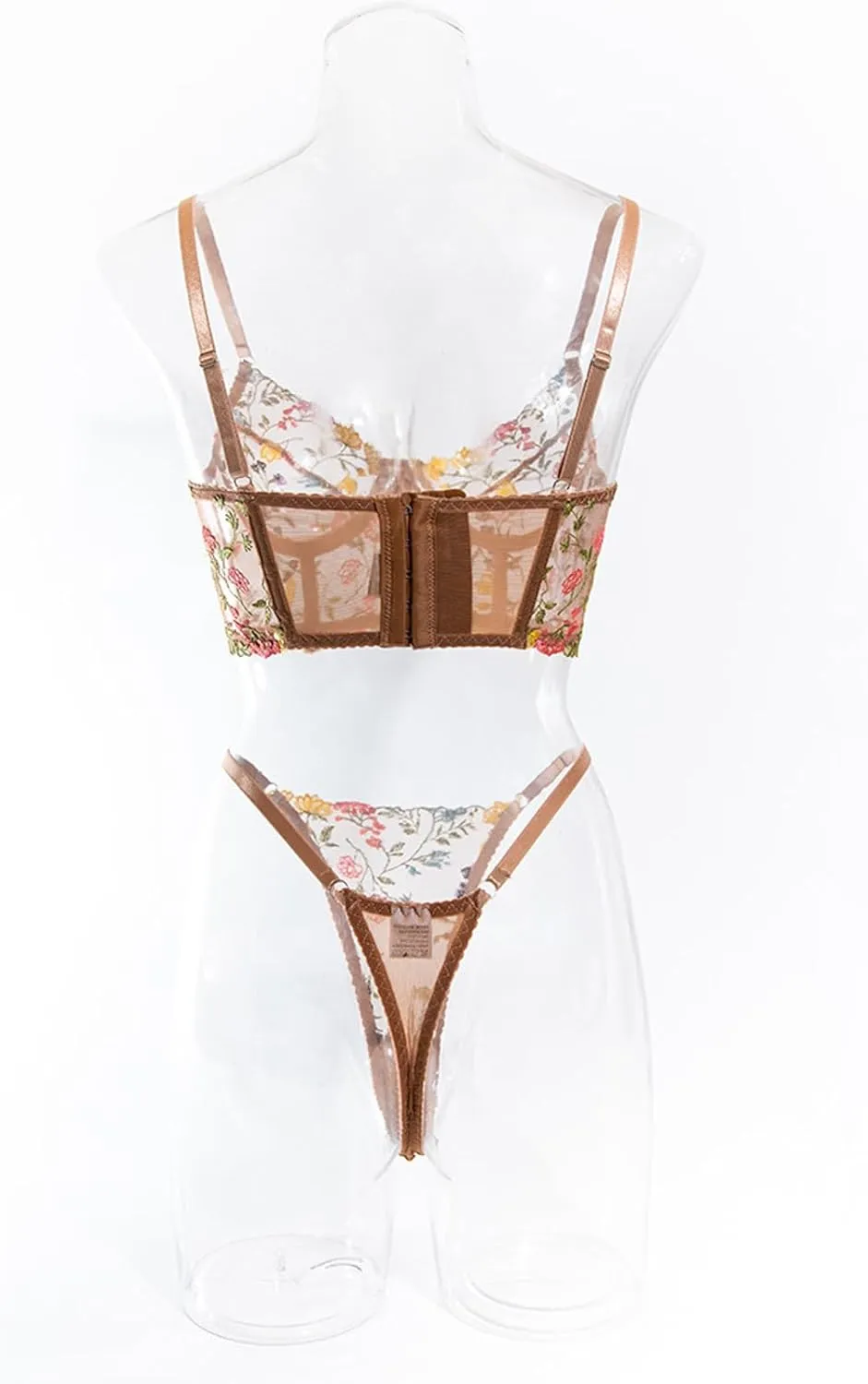 Womens Sexy Lingeries Sets Mesh See Through Spaghetti Strap Bras Thongs Set Girls 2pieces Lace Mesh Underwear Panties Pajamas