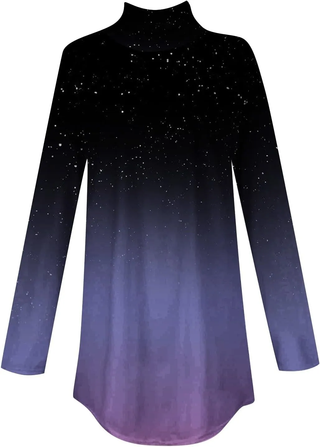 Womens Shirts Printing Long Sleeve Tops Turtleneck Casual Pullovers Fashion Loose Fit Sweatshirts Vintage Y2k Shirts