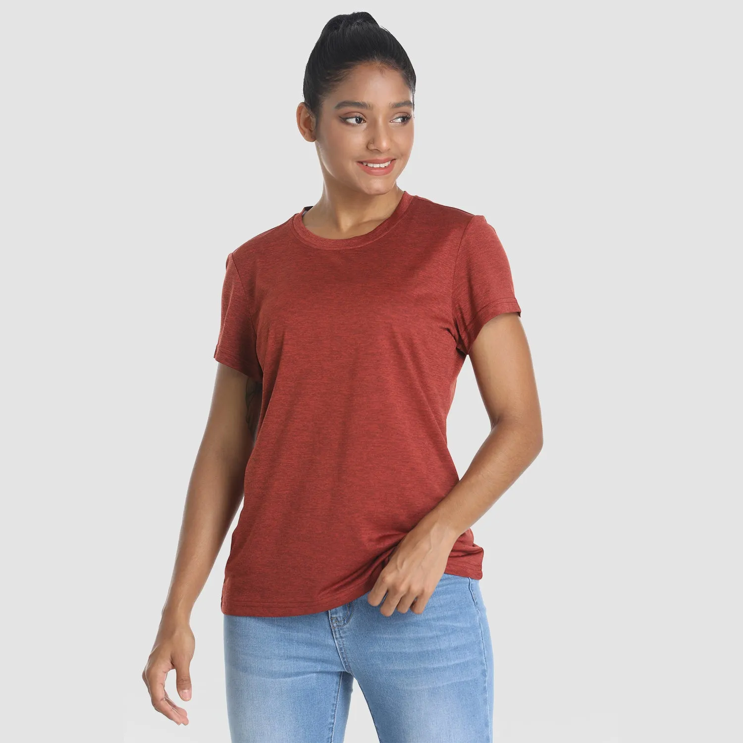 Women's Short Sleeve T-Shirt Quick Dry Running Workout Tee