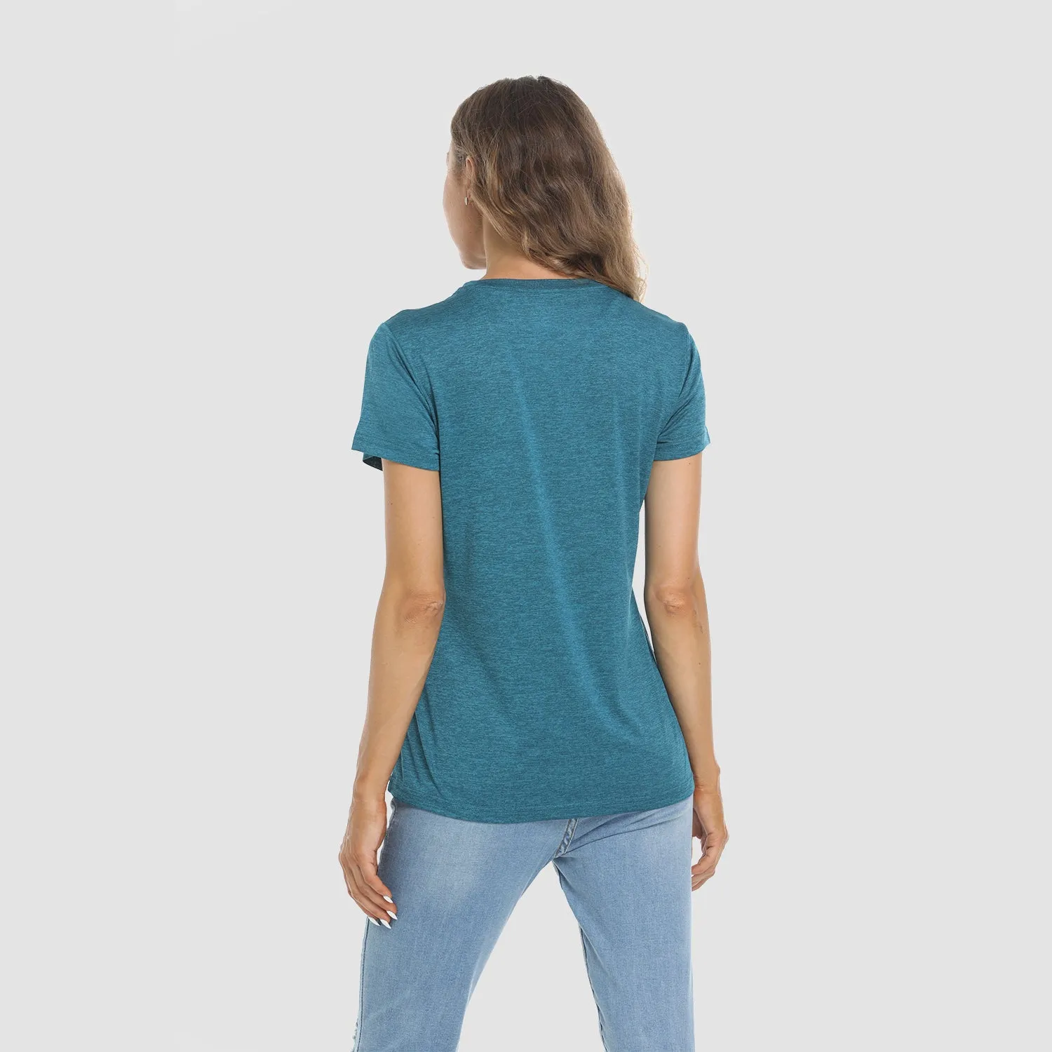 Women's Short Sleeve T-Shirt Quick Dry Running Workout Tee