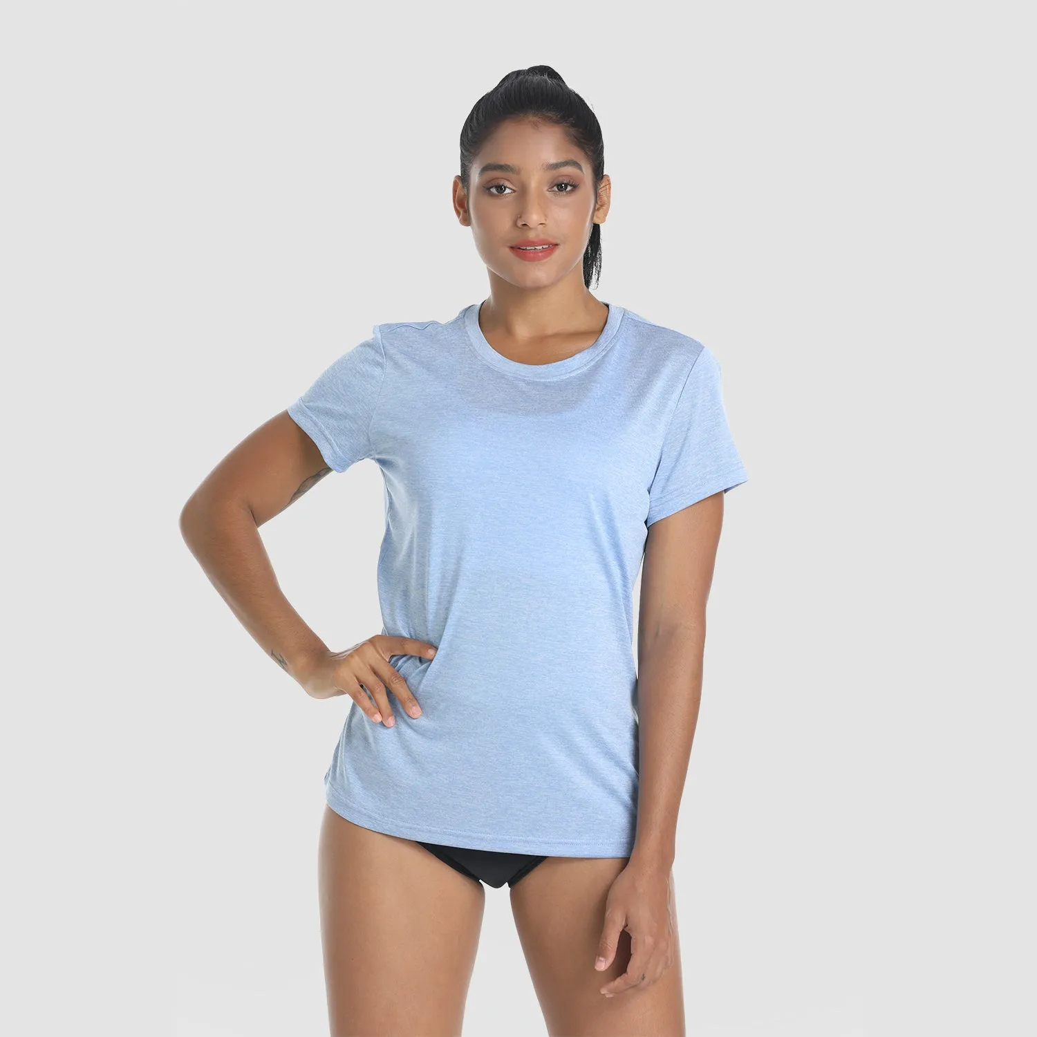 Women's Short Sleeve T-Shirt Quick Dry Running Workout Tee
