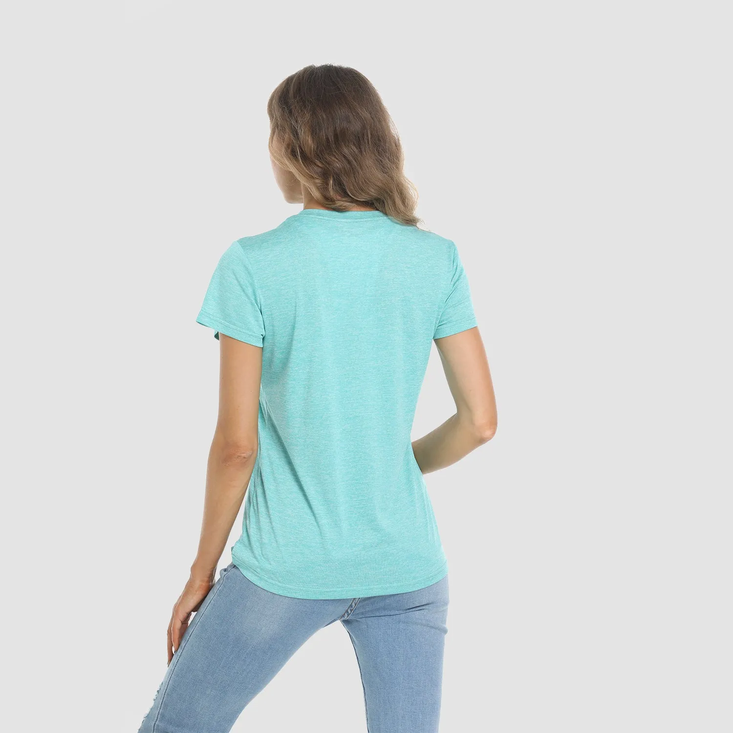 Women's Short Sleeve T-Shirt Quick Dry Running Workout Tee