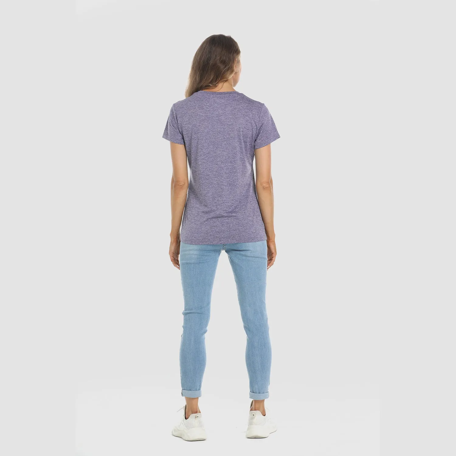 Women's Short Sleeve T-Shirt Quick Dry Running Workout Tee
